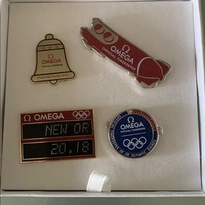 Omega collectible 2018 Olympic Pin Set of 4 in box